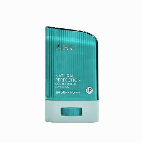 AHC sun stick front packaging showing compact travel-ready protection