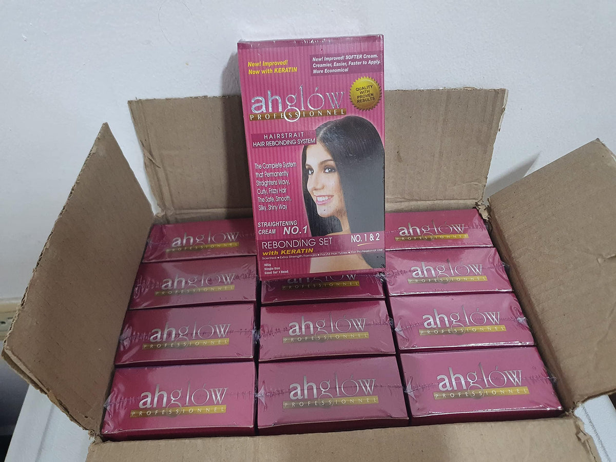 Ahglow finished hair silky shine example highlighting smoother, frizz-reduced results