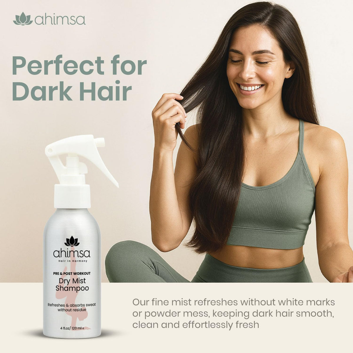 Ahimsa application to roots demo reducing sweat odor and greasiness