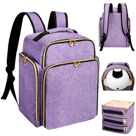 ahzske front view of noble purple backpack showing professional storage benefit