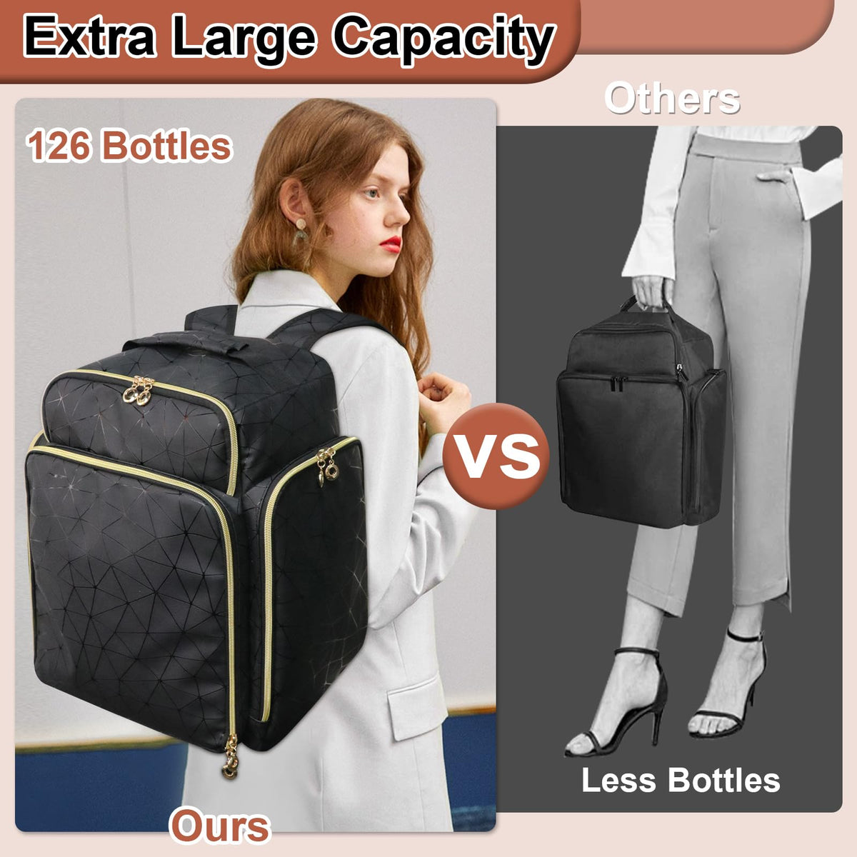 ahzske model wearing backpack demonstrating comfortable straps for transport