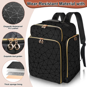 ahzske close-up of golden zipper and PU leather highlighting durability and easy cleaning