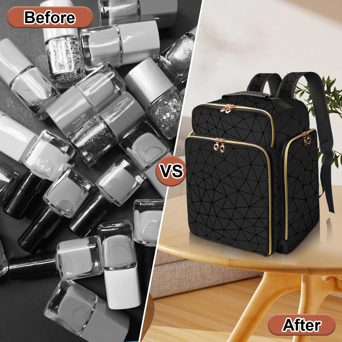 ahzske organizer fully packed with varied polishes showing large-capacity storage