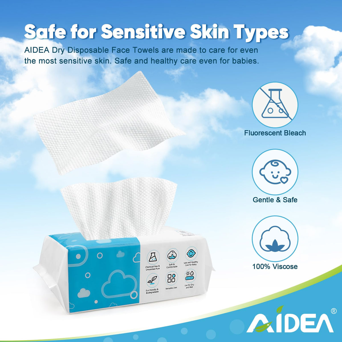 AIDEA close-up texture of towel highlighting softness and absorbency benefit
