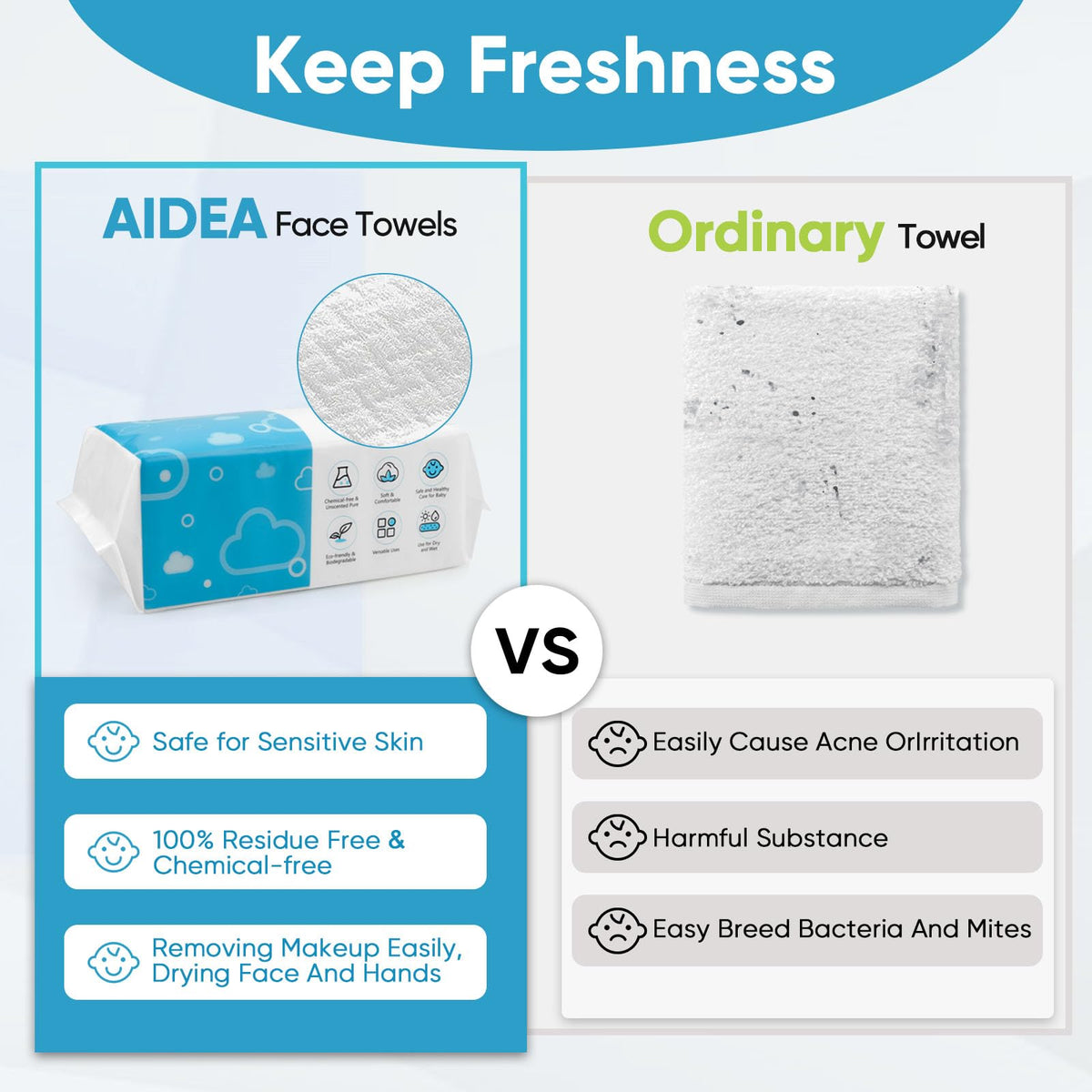 AIDEA towels inside a travel bag illustrating compact convenience benefit