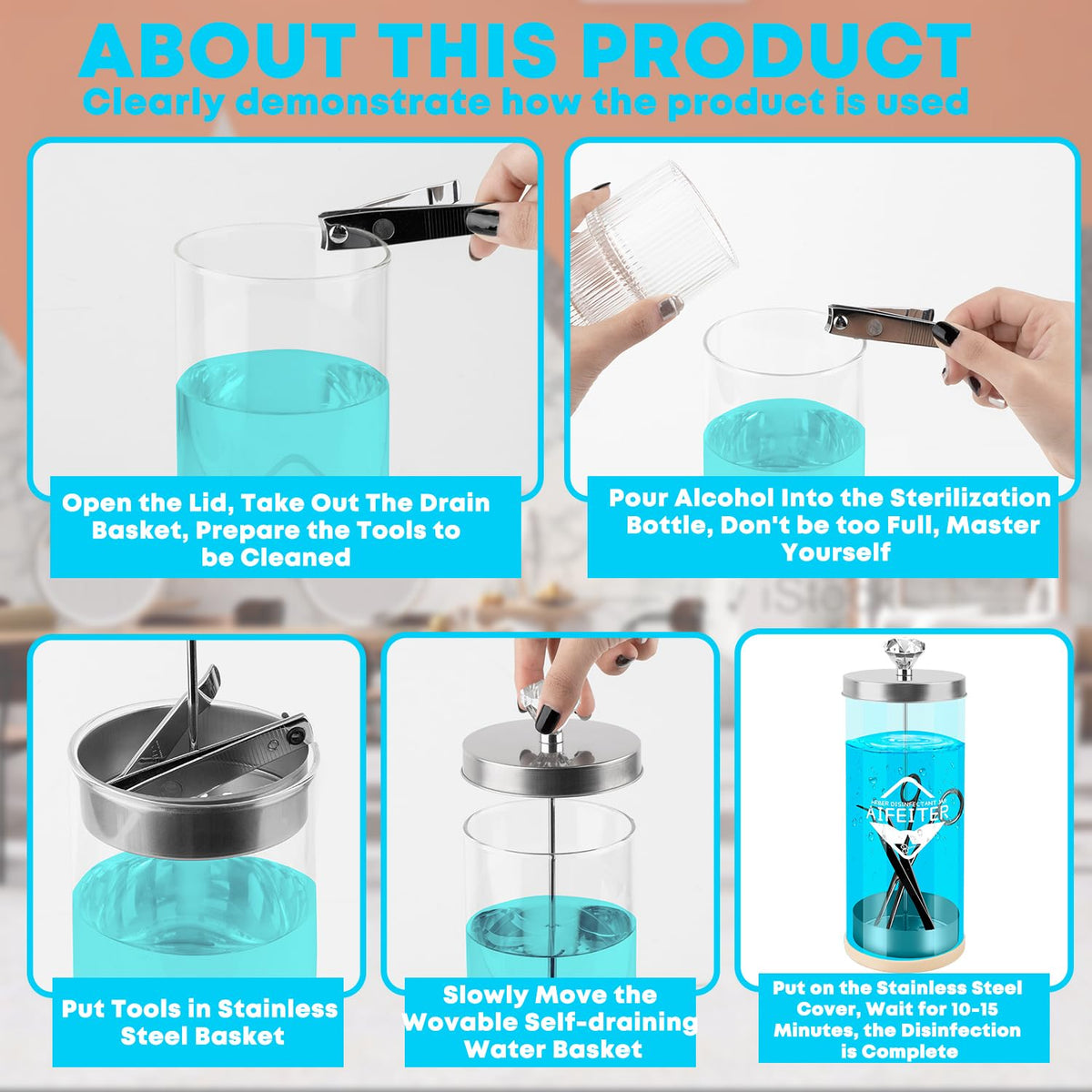 Aifeiter anti-slip silicone base preventing slips and keeping jar stable during use