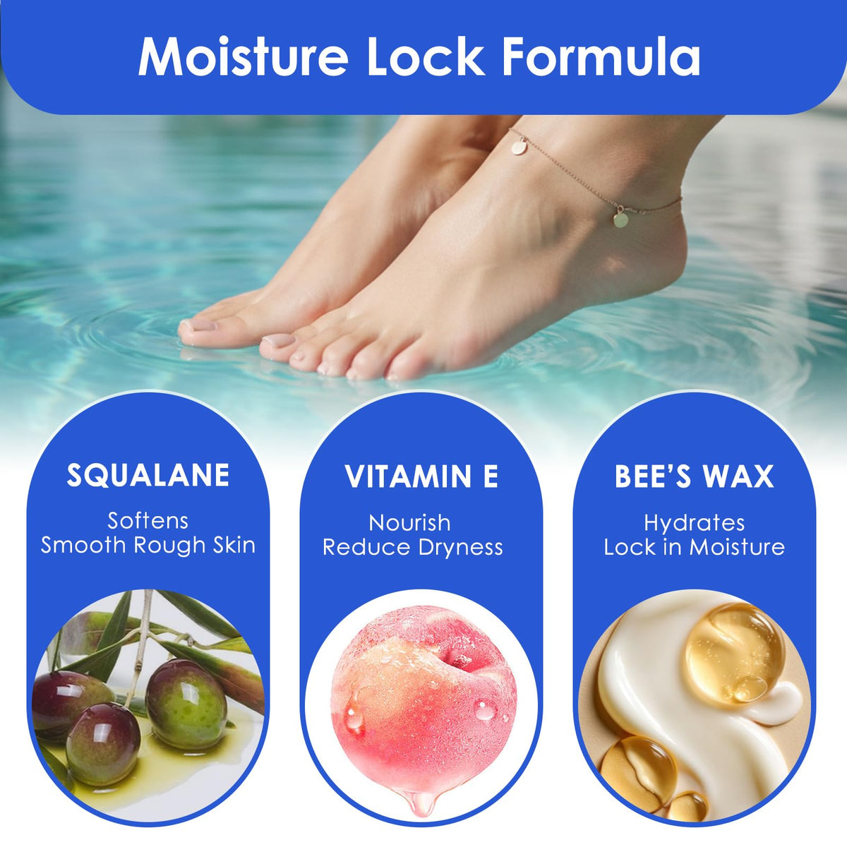 AIFUFAND applying balm to heel showing targeted care for rough, dry skin
