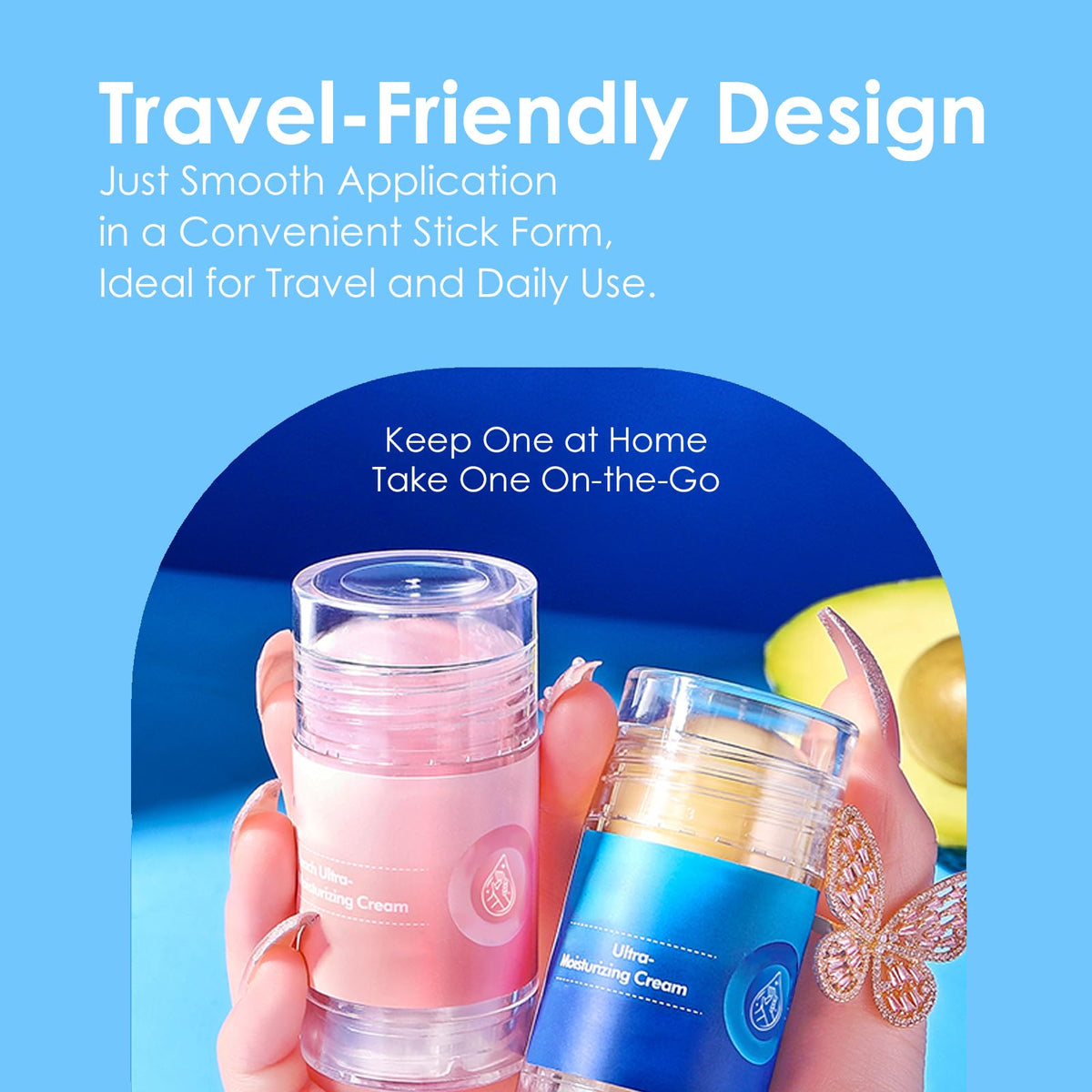AIFUFAND stick next to phone showing compact size and travel-friendly convenience