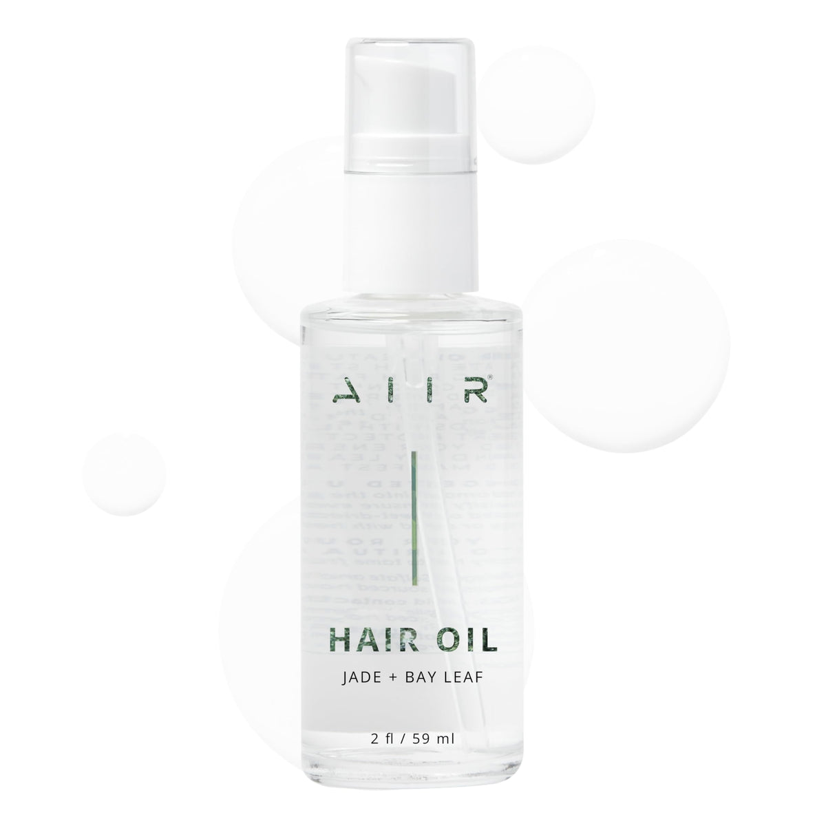 AIIR bottle front packaging showing product and shine benefits