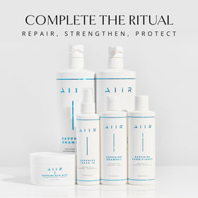 AIIR sapphire crystal visual emphasizing ritual ingredient and energy