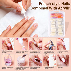 AILALUO nail kit in use on hands demonstrating salon-style results at home