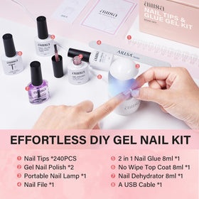 AILLSA 2-in-1 nail glue and base coat bottle for stronger adhesion