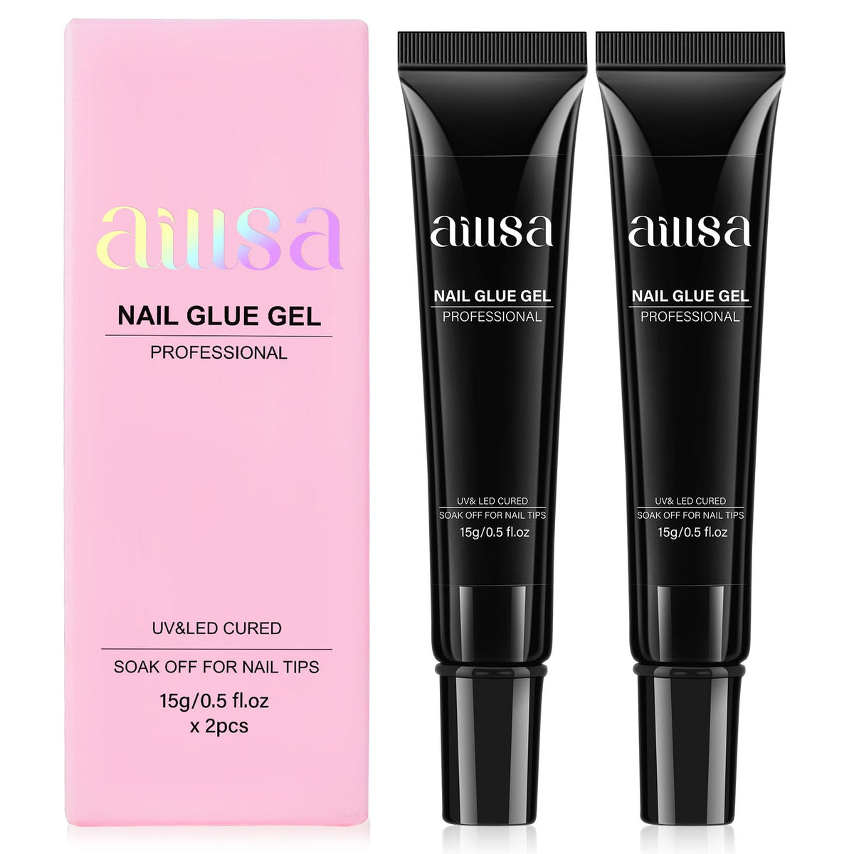 AILLSA front packaging showing two bottles and brand for reliable gel glue