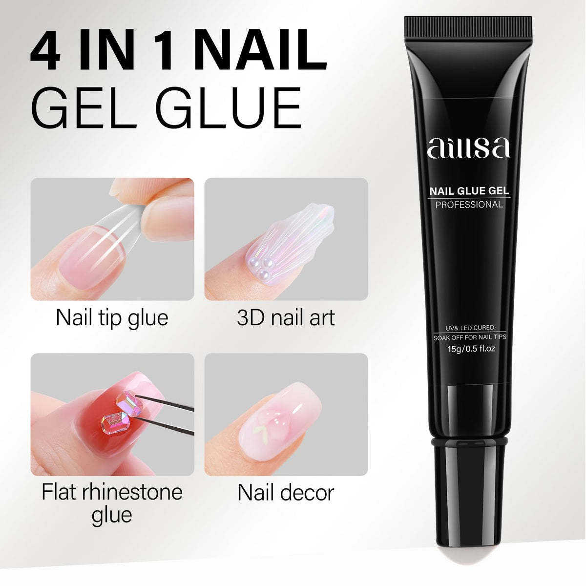 AILLSA glue applicator closeup demonstrating precision tip for controlled application