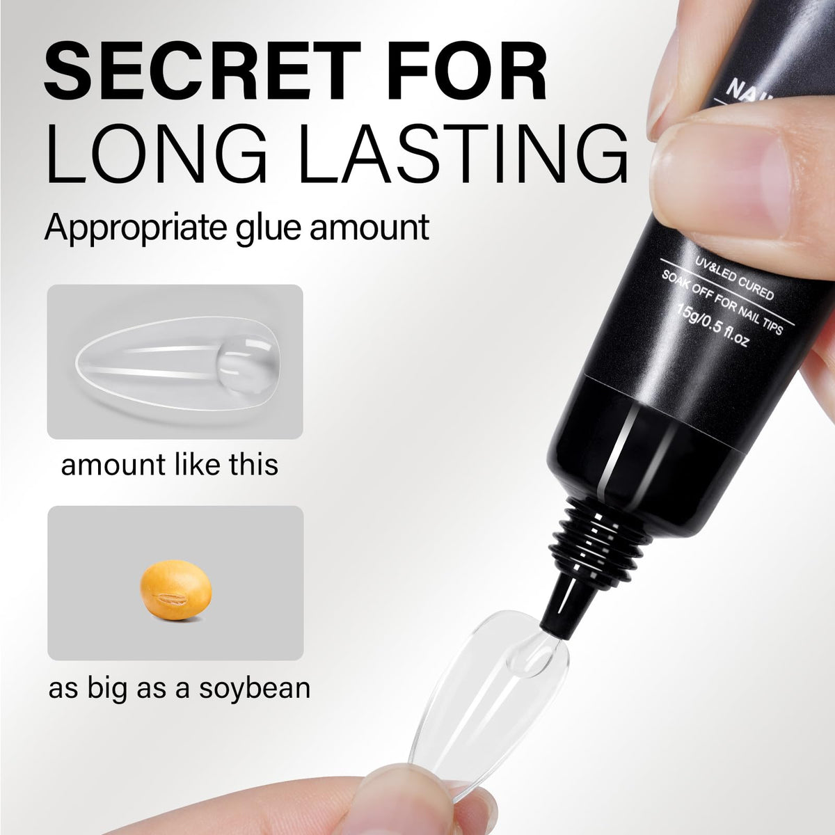 AILLSA in-use press-on application showing tip placement and secure bonding benefit