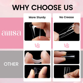 AILLSA completed nails after application showcasing neat professional finish