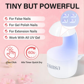 AILLSA finished short square gel manicure lifestyle shot, natural look