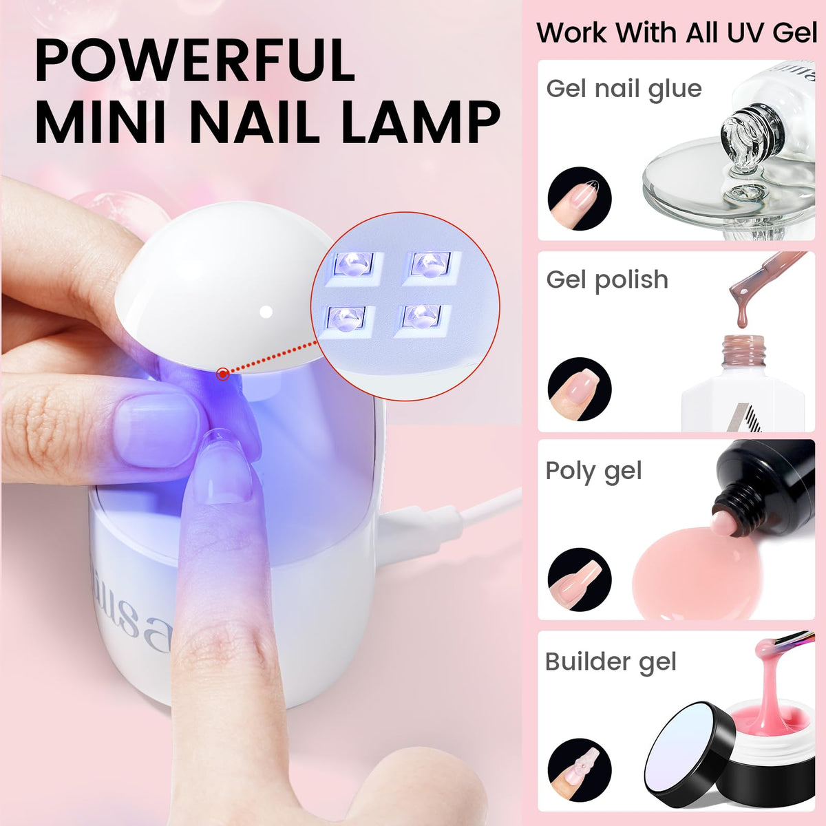 AILLSA included tools arranged for shaping and finishing nails