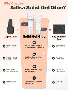 AILLSA being applied to natural nail showing secure tip placement benefit