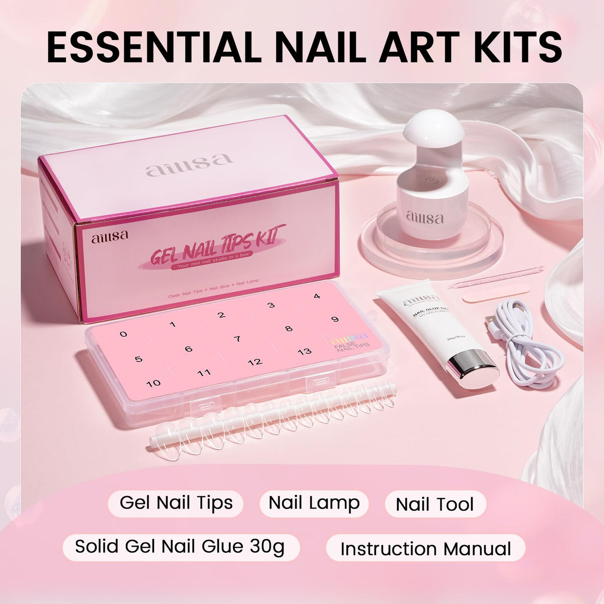 AILLSA portable nail lamp curing tips quickly for fast home manicures