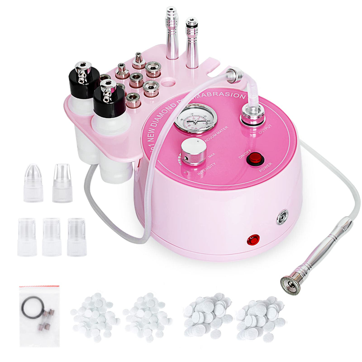 AIMENGXI front panel view showing controls and pink housing for easy operation