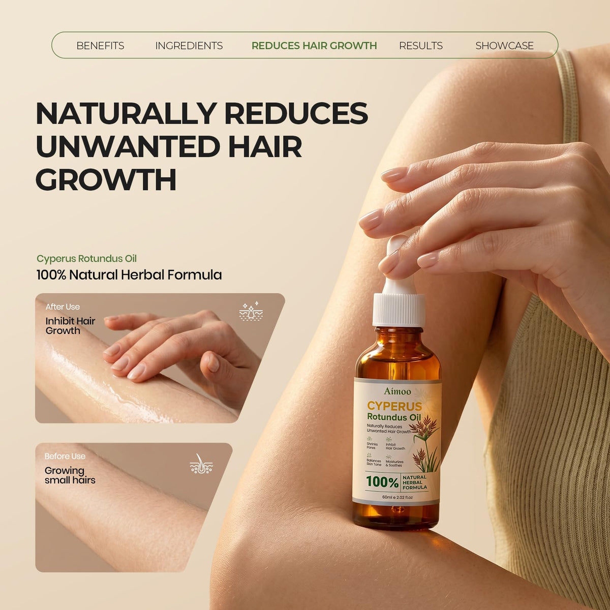 Aimoo applied on forearm demonstrating gentle moisturizing benefit