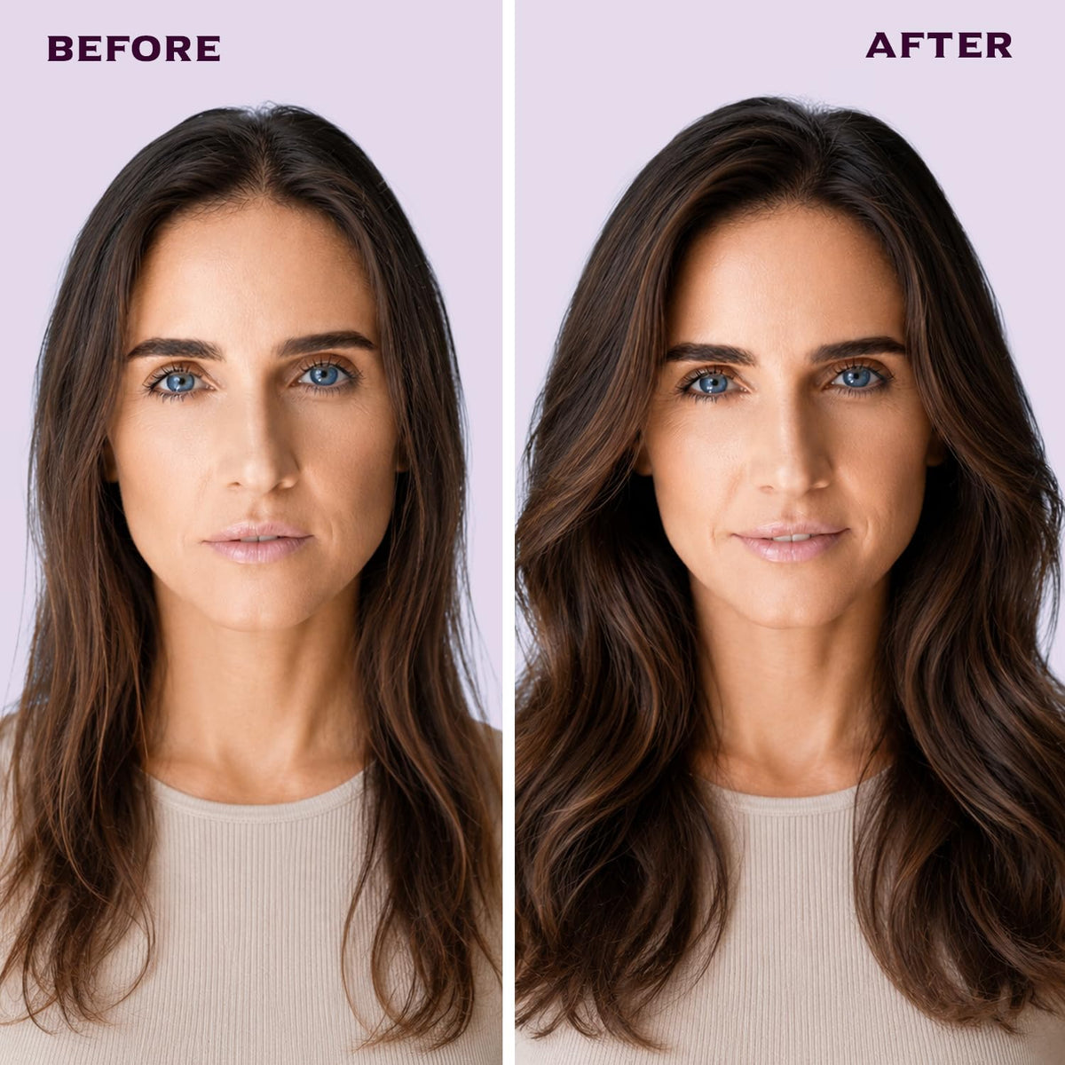 AIPILER being rolled onto a scalp at the hairline to reduce buildup and oil