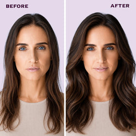 AIPILER being rolled onto a scalp at the hairline to reduce buildup and oil