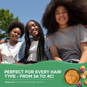 AIPILER Batana Oil Paste on hair ends demonstrating smoother, nourished tips