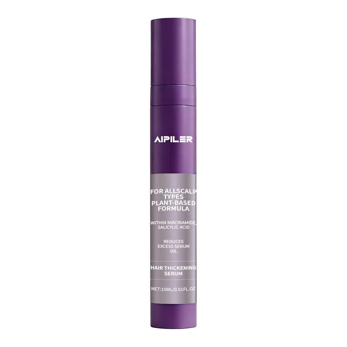 AIPILER front packaging showing roll-on bottle and label for targeted scalp care