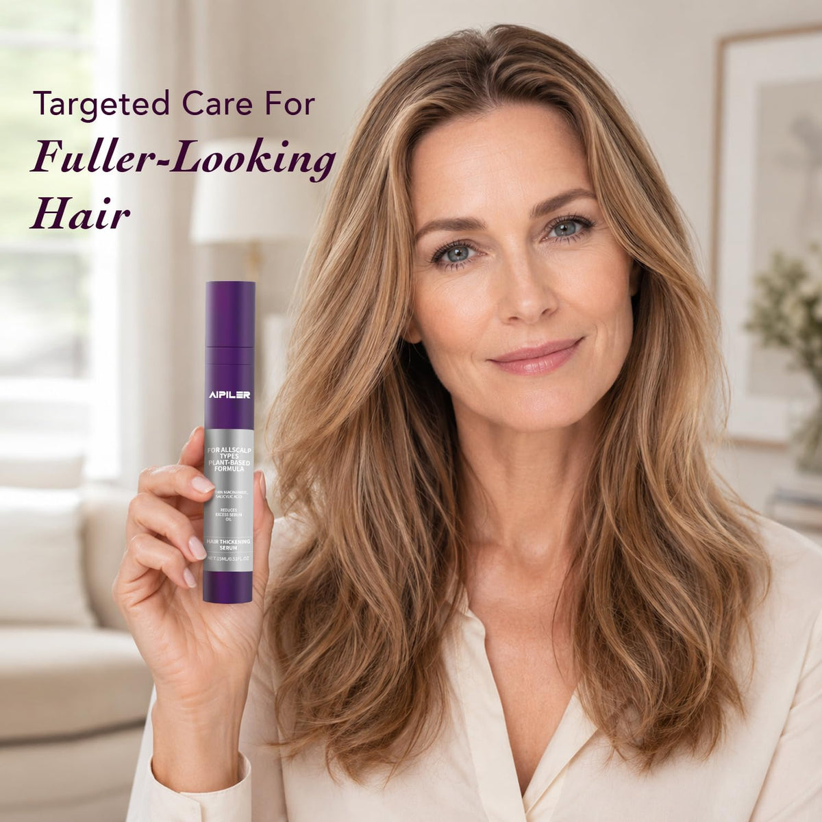 AIPILER on a bathroom counter as part of a simple scalp-care routine