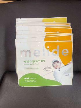 Airmuse Melide patch applied on cheek demonstrating discreet UV protection
