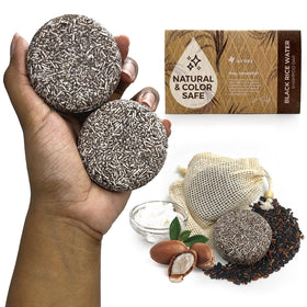 AIRNEX front packaging showing two shampoo bars and benefits