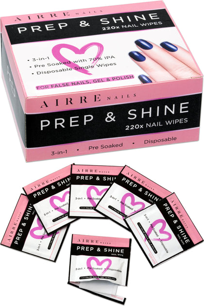AIRRE NAILS front packaging showing 220-count value pack for reliable salon supply
