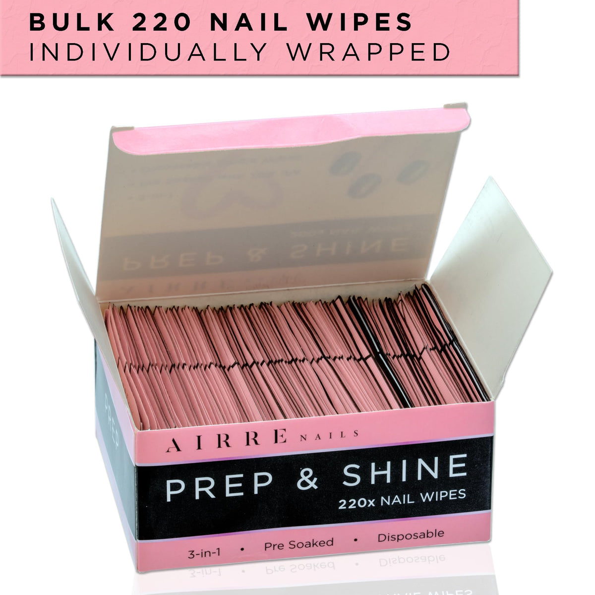 AIRRE NAILS displayed in salon setup showing professional prep and finishing workflow