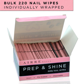 AIRRE NAILS displayed in salon setup showing professional prep and finishing workflow