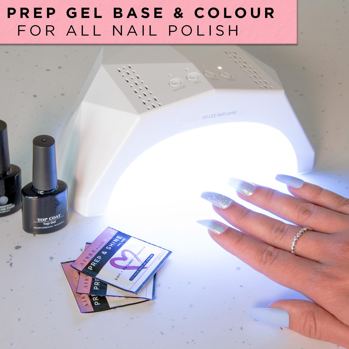 AIRRE NAILS close-up of lint-free non-woven texture for fibre-free cleansing