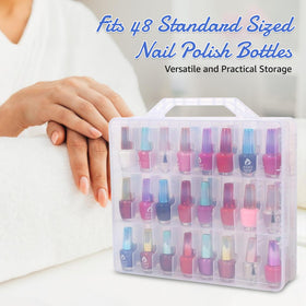 AISLE 3 ESSENTIALS double-sided storage with 48 bottles visible