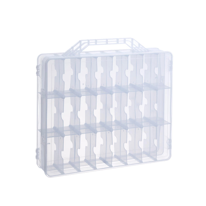 AISLE 3 ESSENTIALS front view showing clear case and easy selection