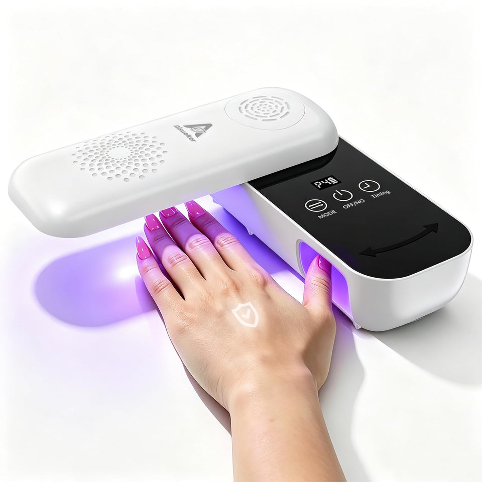 Aisuoker front view compact lamp showing full-hand curing benefit