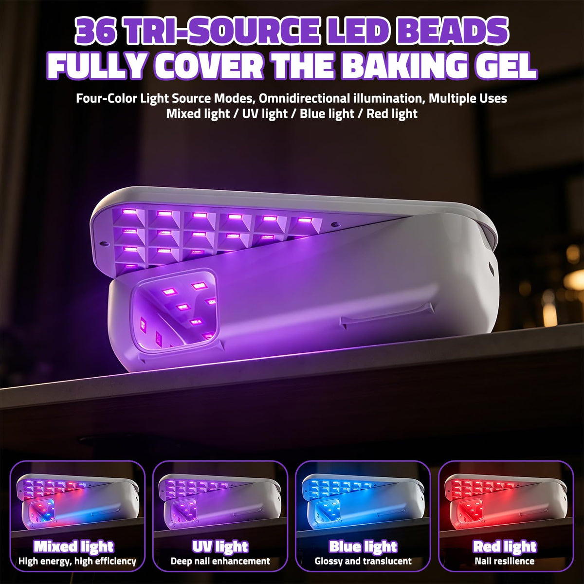 Aisuoker LED array detail indicating even light for fast cures