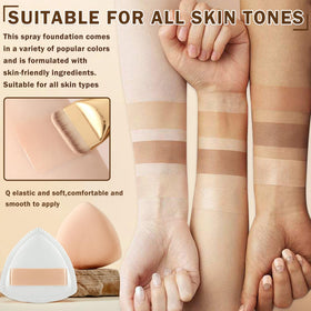 AIUEO before and after skin blurring effect demonstrating smoother look