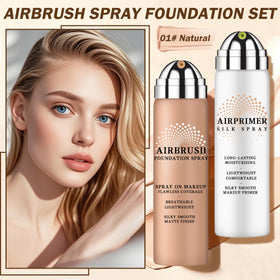 AIUEO primer spray bottle closeup highlighting smooth finish