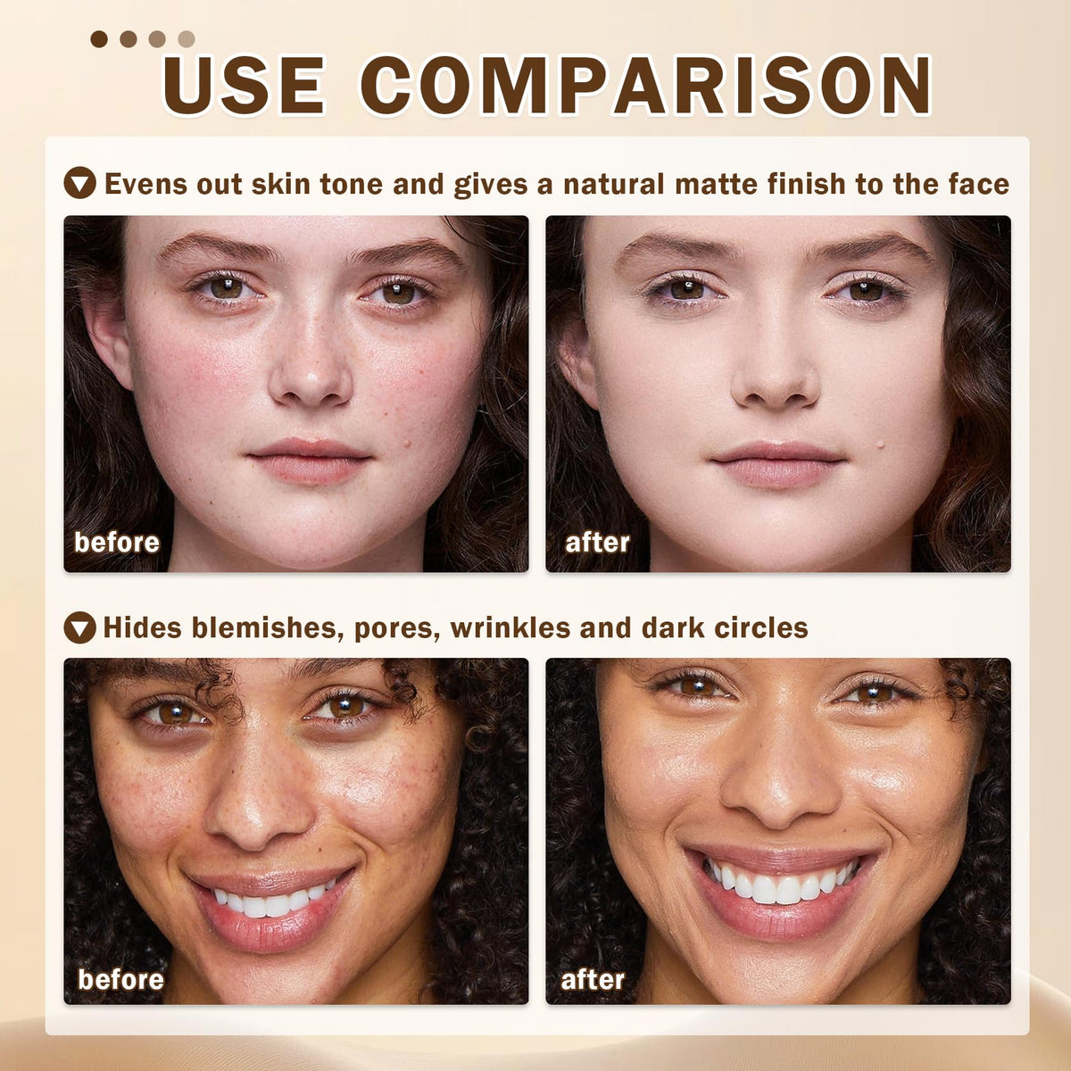 AIUEO spray in use on model showing quick application and natural finish benefit