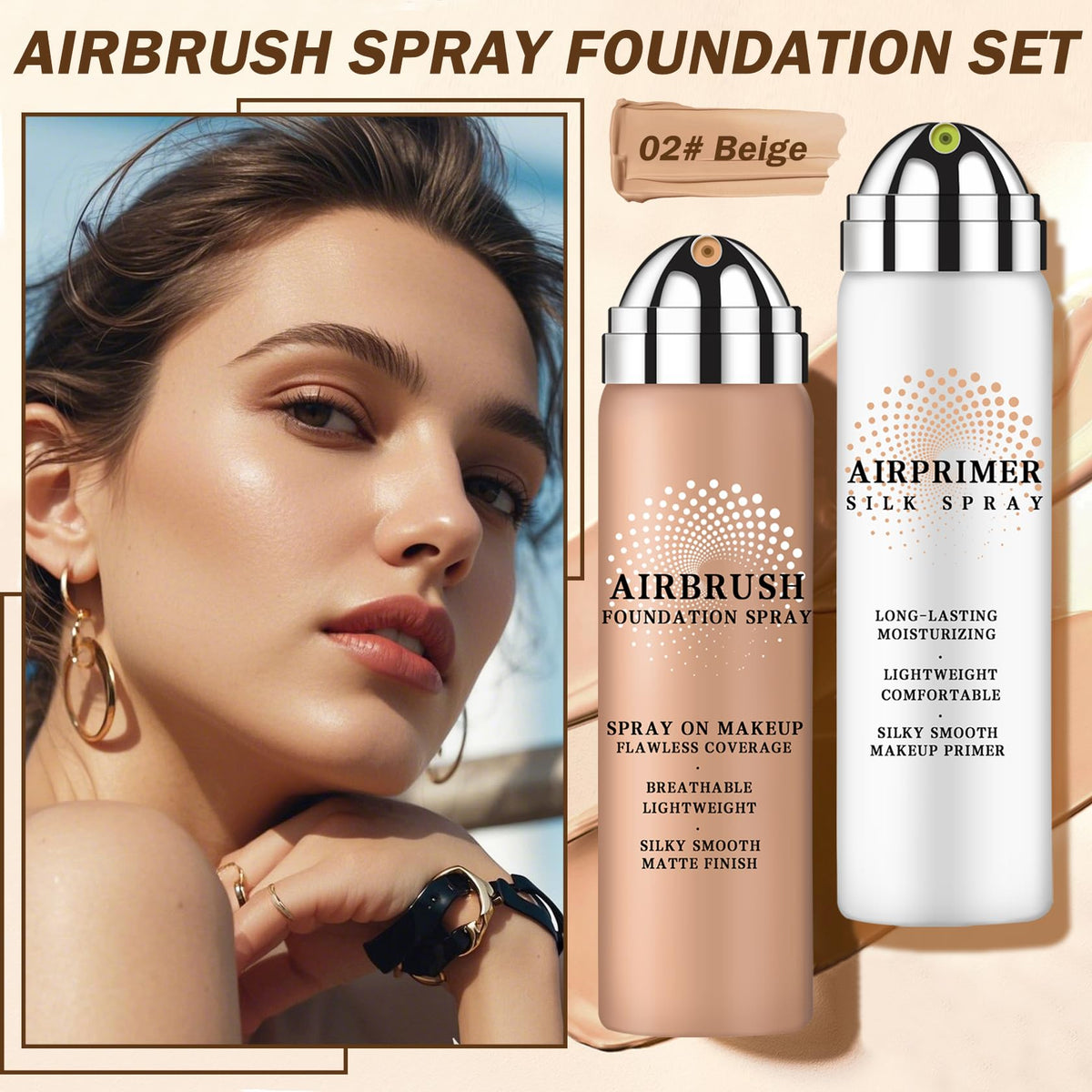 AIUEO fine mist texture close-up demonstrating even coverage and lightweight feel