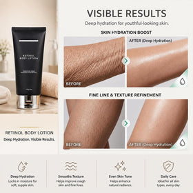 Aiwejay applying lotion to arm to illustrate improved texture benefit