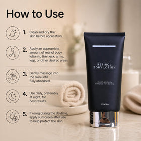 Aiwejay applying lotion to neck to show smoothing and hydration benefit