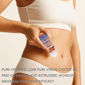 Aiwejay texture oil drop on fingertip showing pure cold-pressed consistency