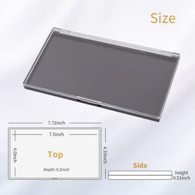 AJLTPA clear top opened displaying arranged eyeshadow pans for easy selection