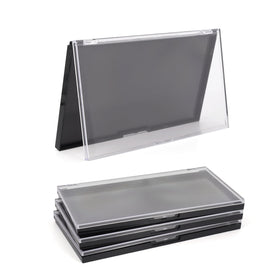 AJLTPA front view of closed palette showing slim clear lid and secure snap